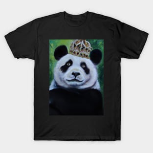 Panda with Crown Oil Painting T-Shirt